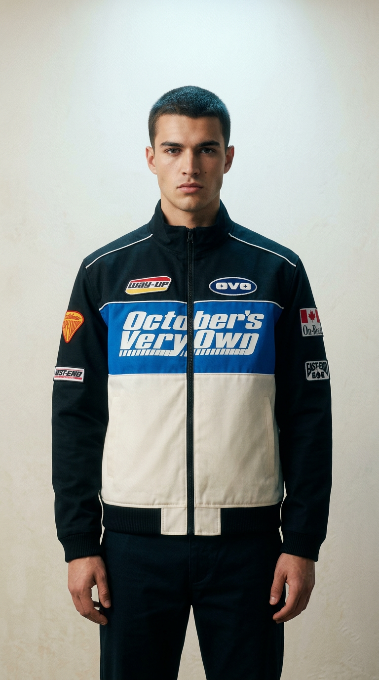 AI product shot of Snowcross Racing Jacket - Black