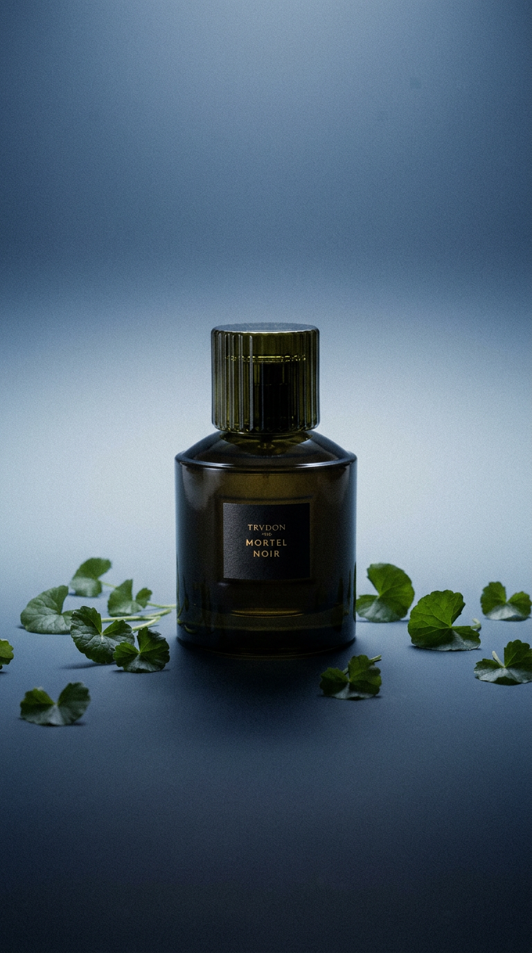 AI product shot of Mortel Noir Eau De Parfum