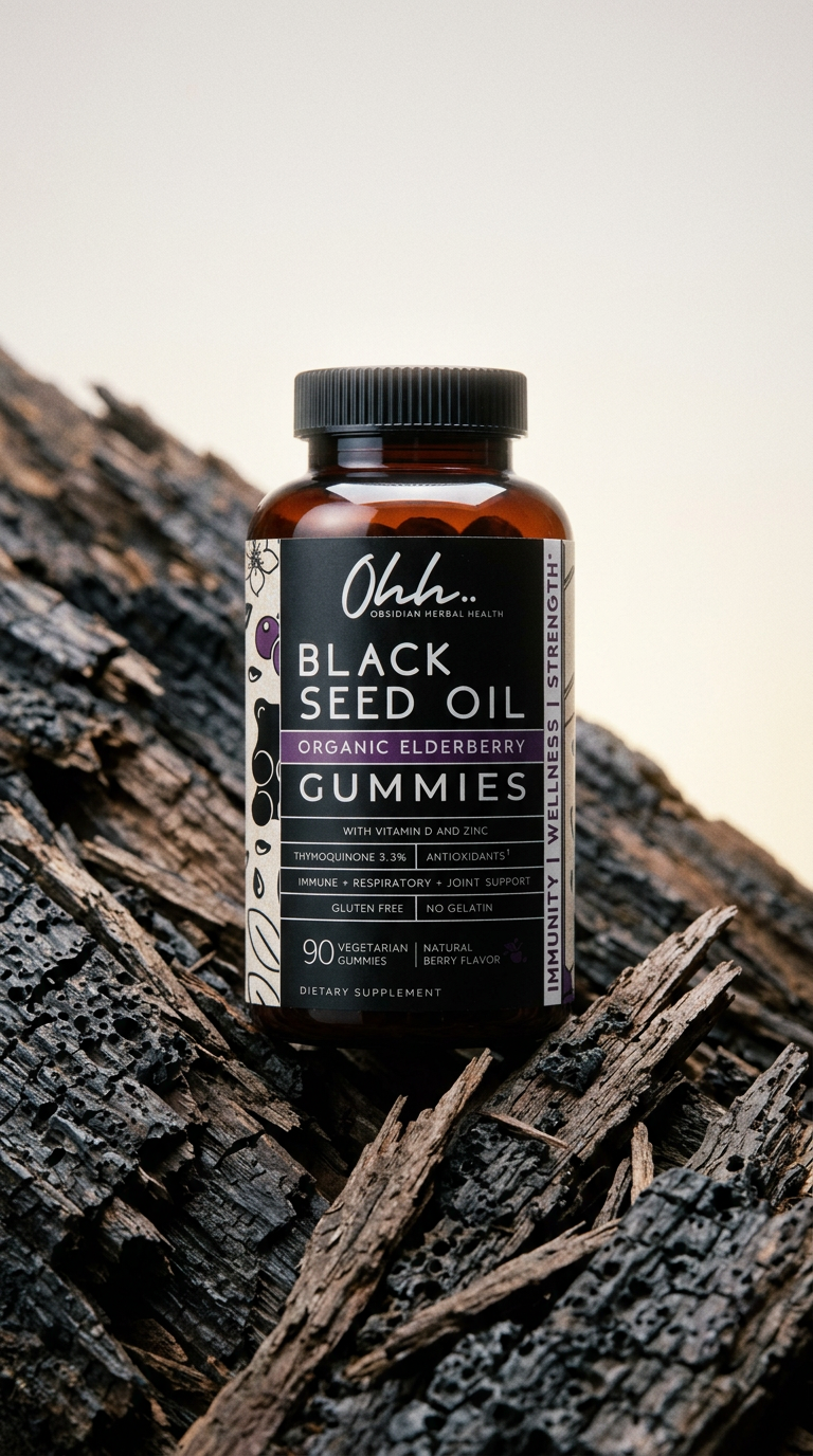 AI product shot of Black Seed Oil Gummies 90 stuks
