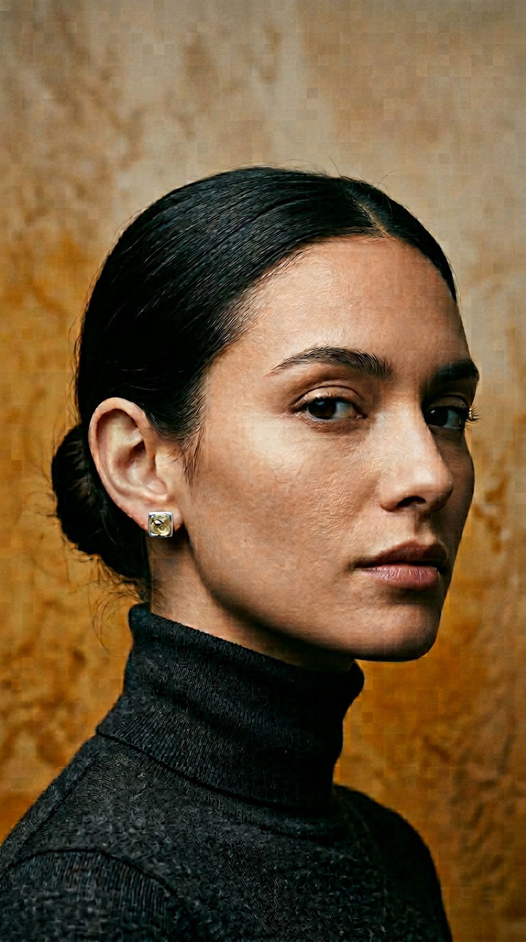 AI product shot of Cube Rough Diamond Earrings