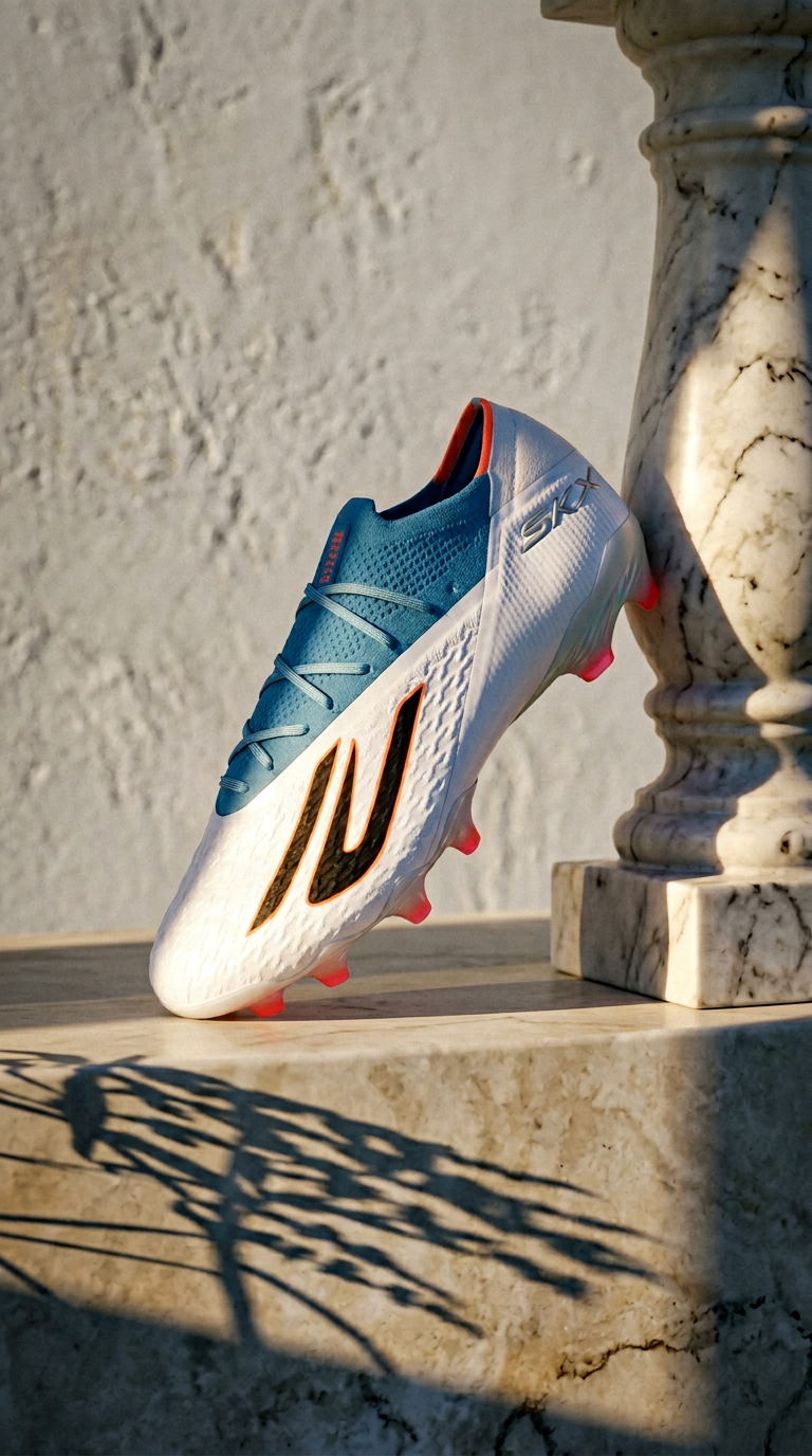 AI product shot of Skechers Skx_2 Elite FG (white/turquoise/pink)