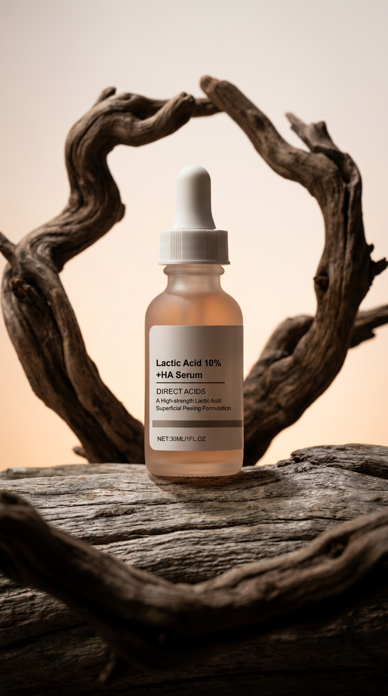 AI product shot of Lactic Acid 10% + HA Serum