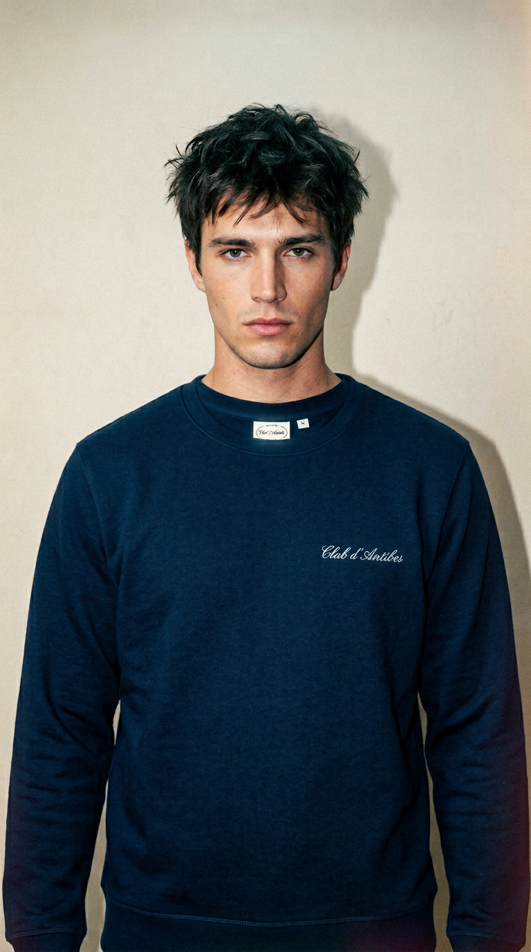 AI product shot of Organic Cotton - Classic Crewneck Sweatshirt