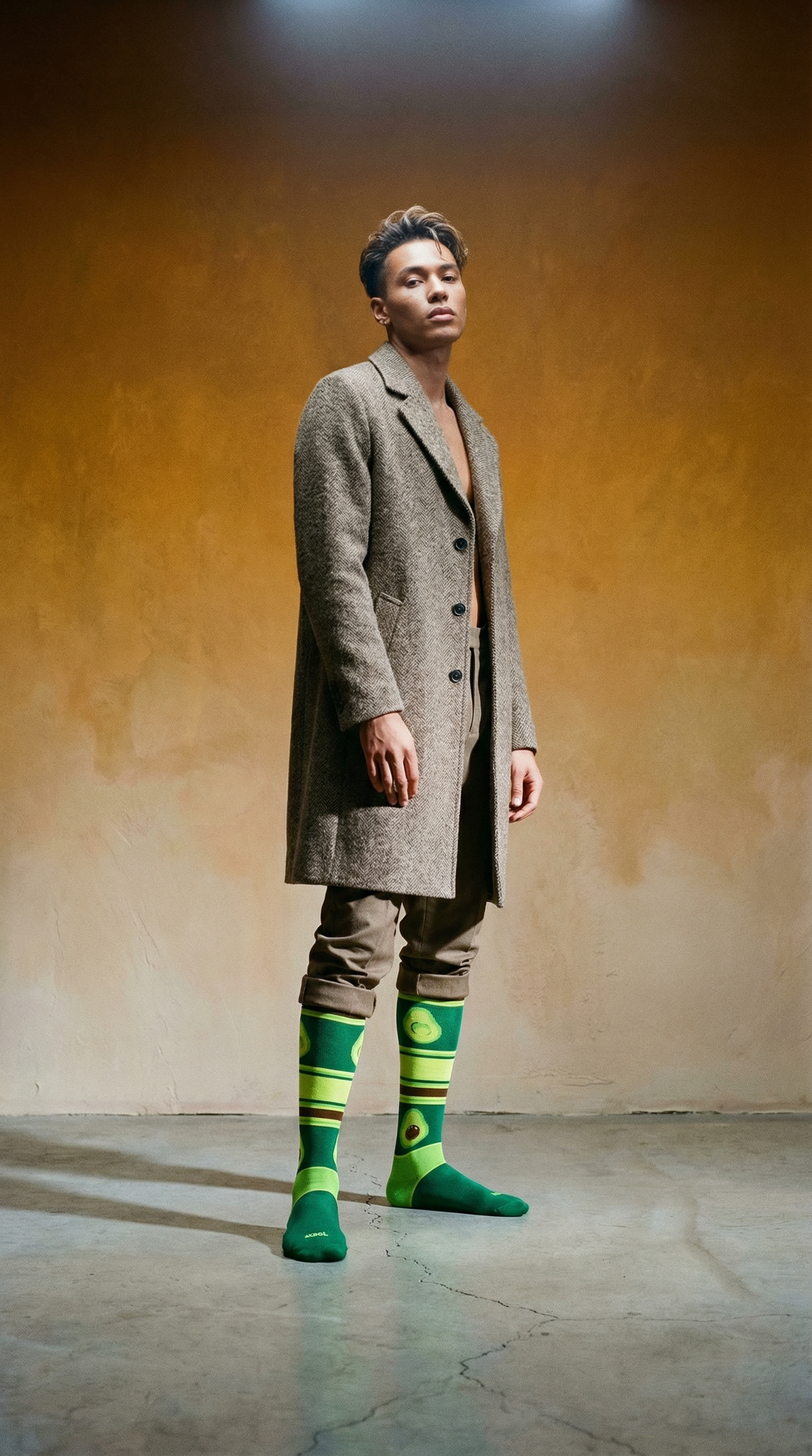 AI product shot of Avocado Compression Socks