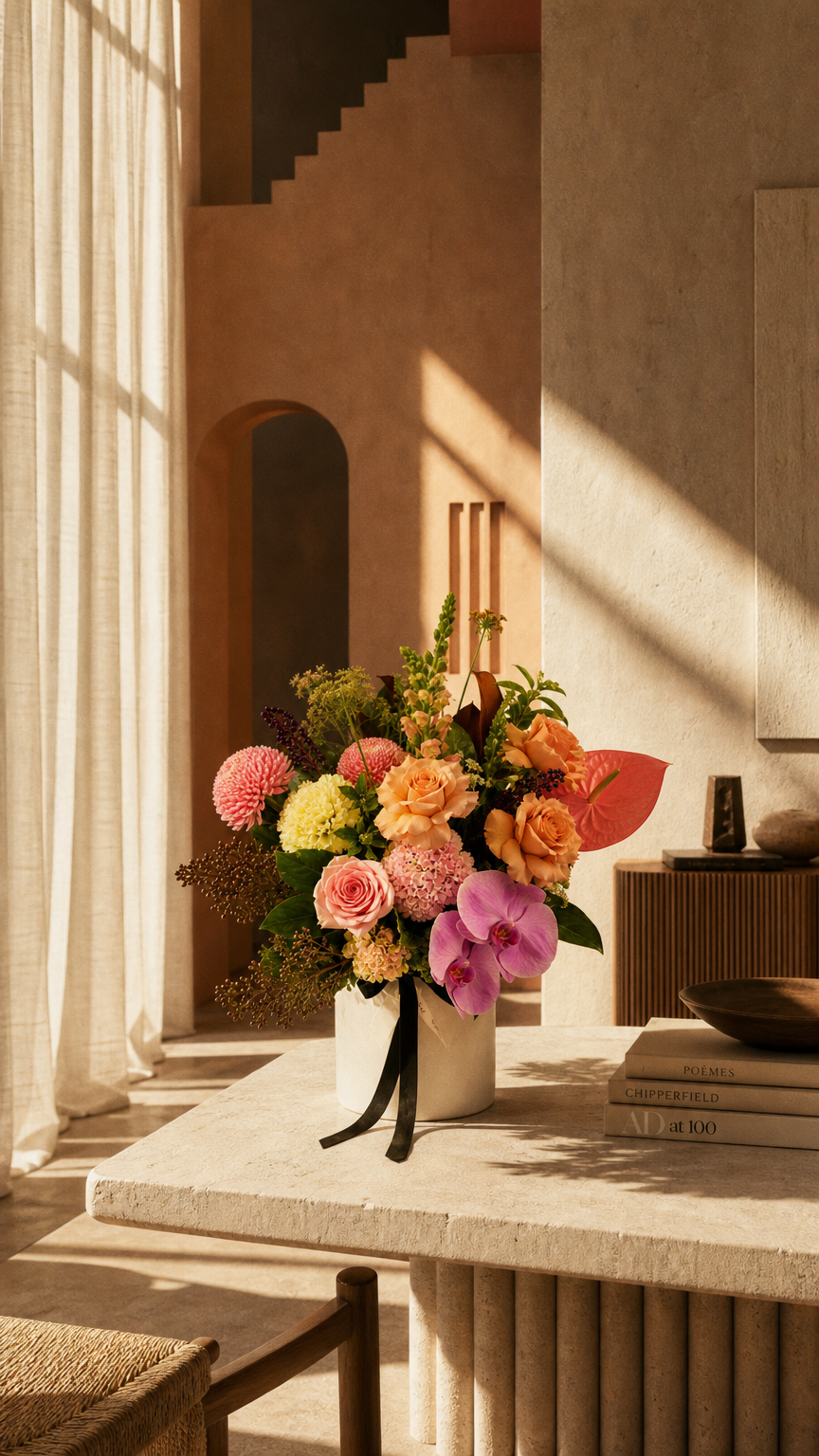 AI product shot of Botanical Vase