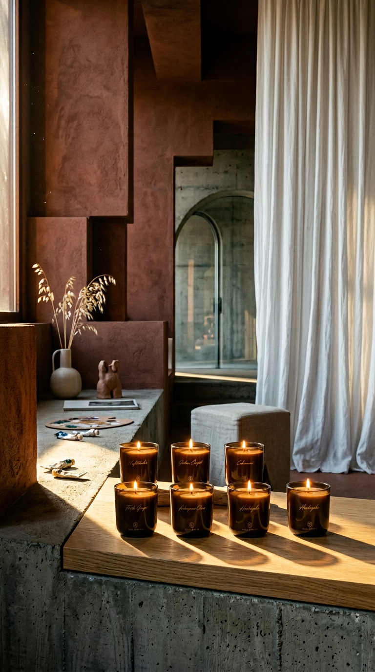 AI product shot of Garden Candle Collection