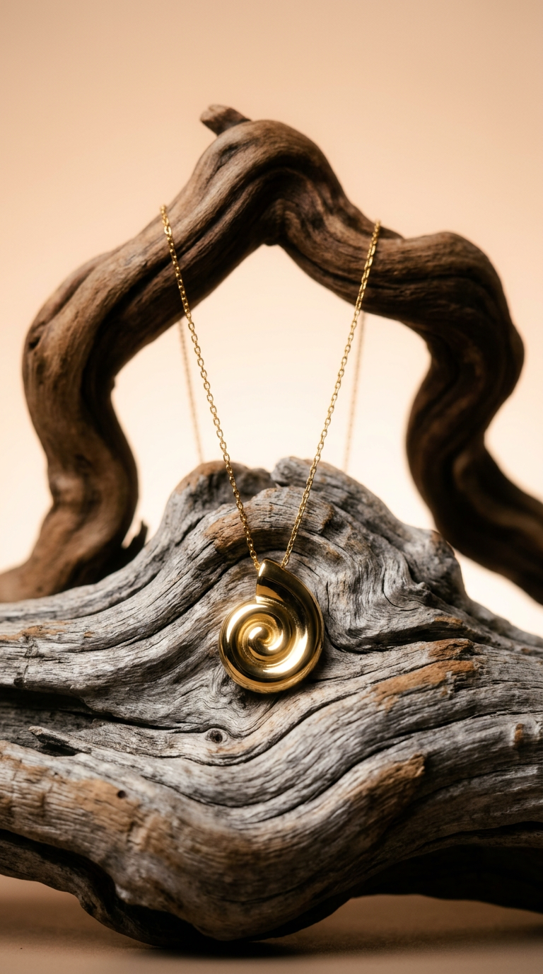 AI product shot of Ariel Pendant Shell Necklace