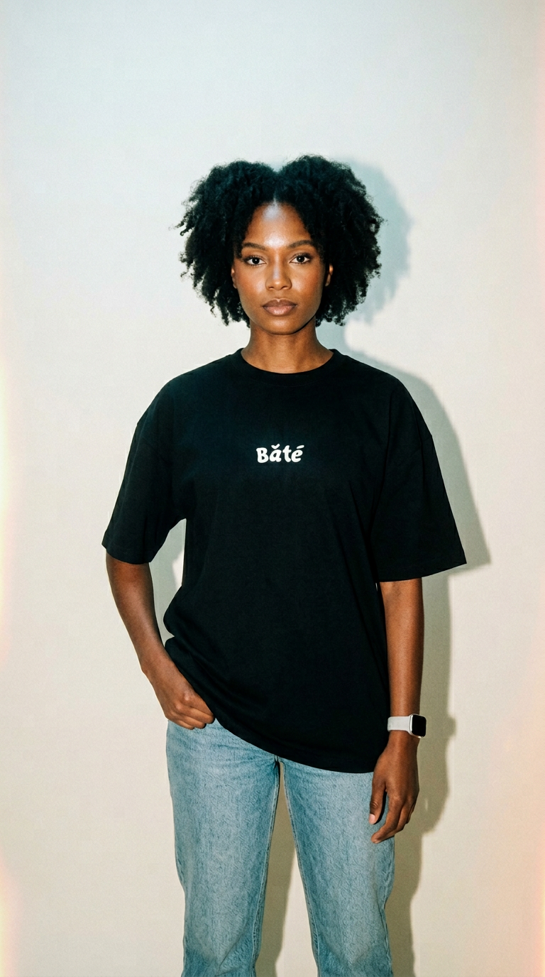 AI product shot of T-shirt Bâté oversize - Unisexe