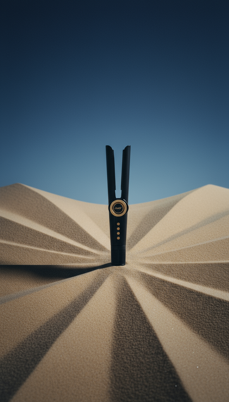 AI product shot of Professional Wide Black Hair Straightener