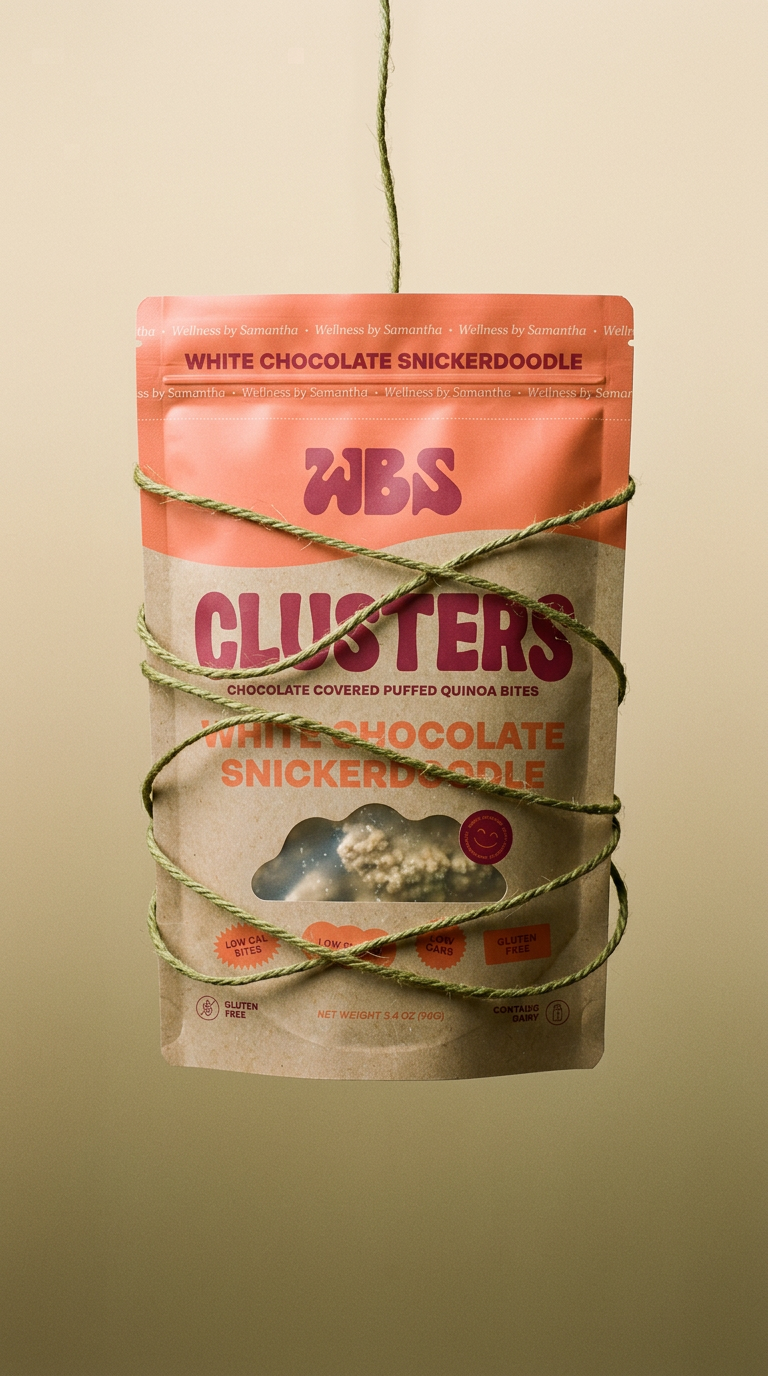 AI product shot of White Chocolate Snickerdoodle Clusters