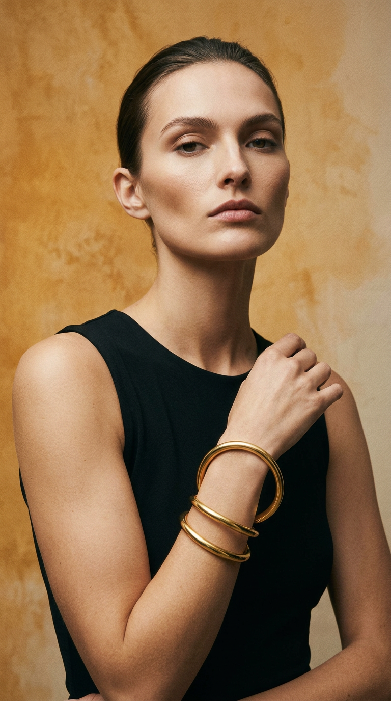 AI product shot of The Adorned Cuff | 14k Gold Filled