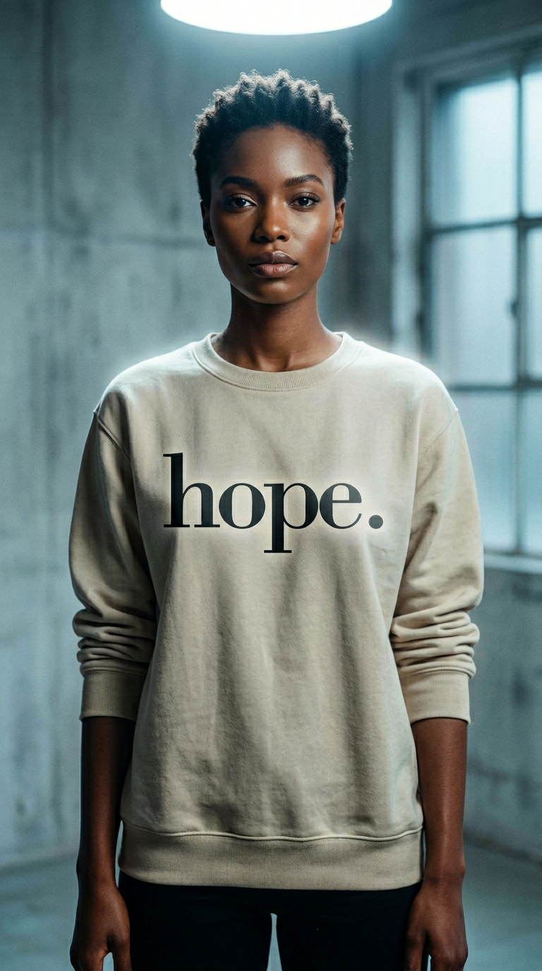 AI product shot of Hold On. Possibilities Exist. Sweatshirt