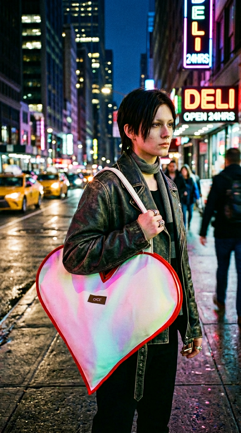 AI product shot of Heart Tote Bag Circl