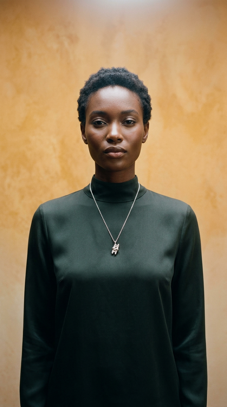 AI product shot of 의자 목걸이