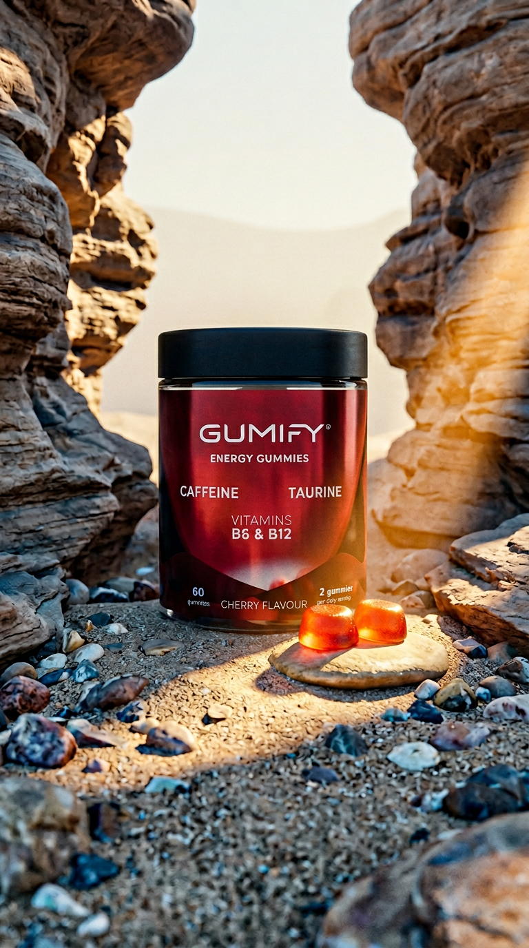 AI product shot of Gominolas energéticas