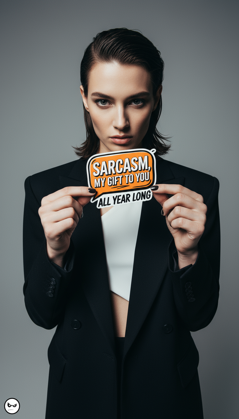 AI product shot of Sarcasm, my gift to you
