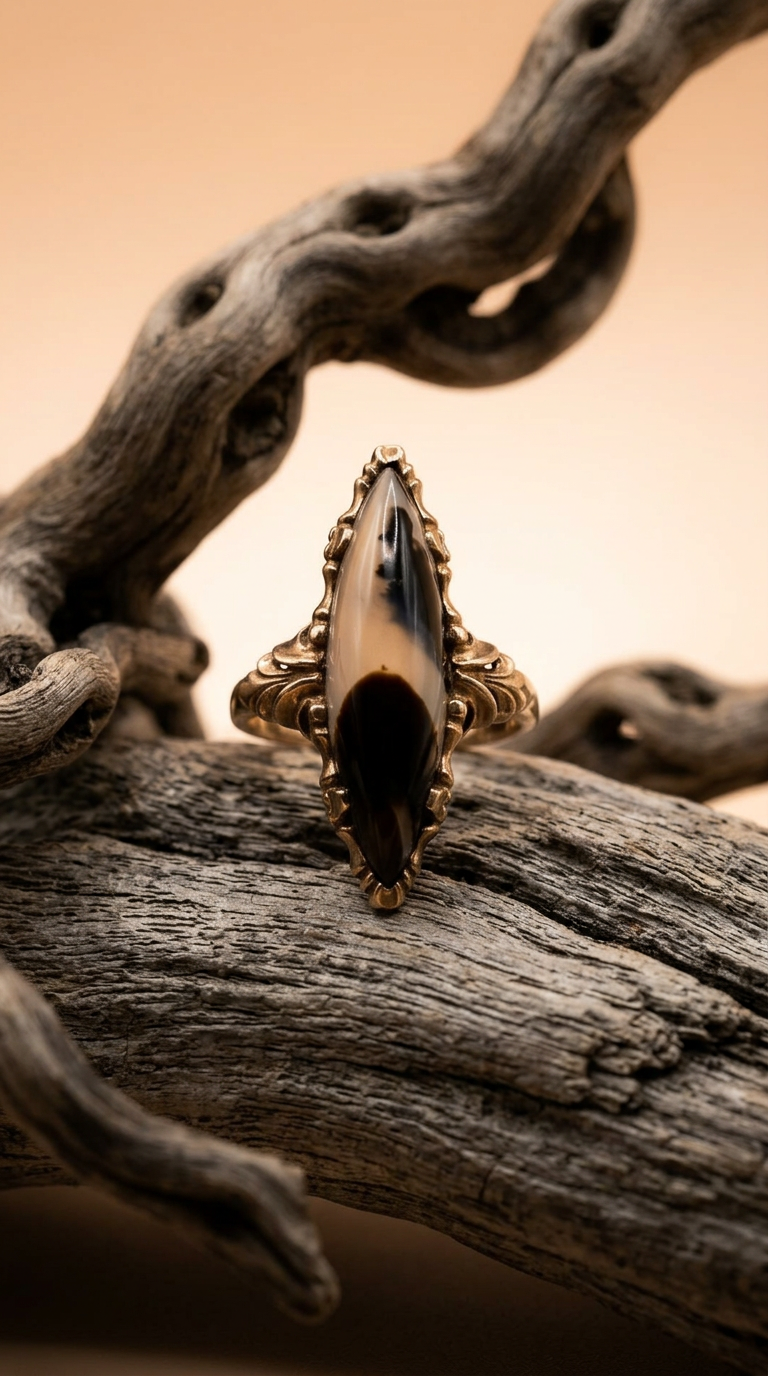 AI product shot of Agate Ring