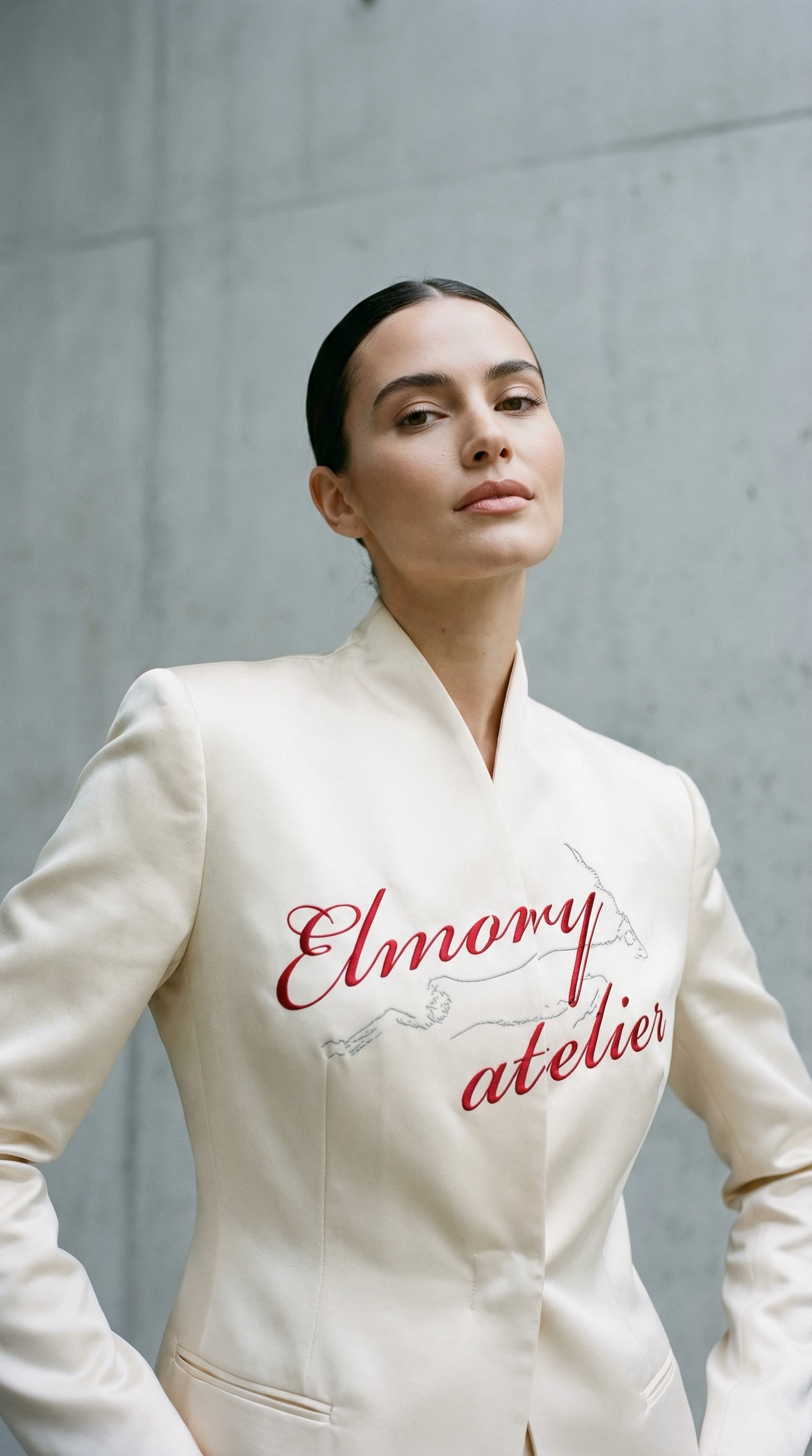 AI product shot of Brand Identity for Premium Atelier Elmory