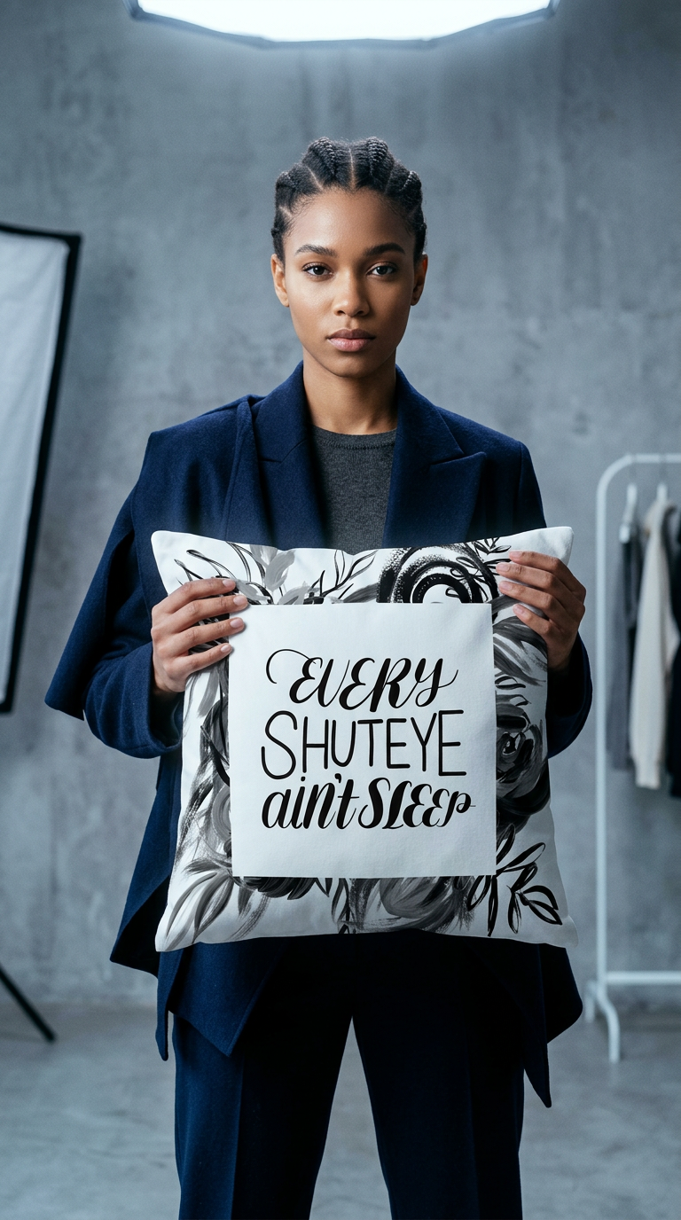 AI product shot of Every Shuteye Ain't Sleep Pillow