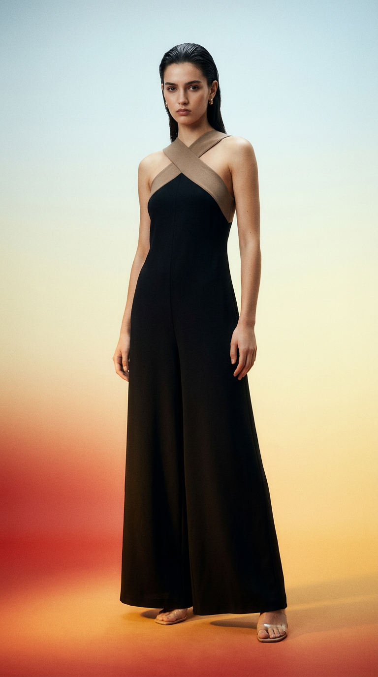 AI product shot of DELPHINE | DRESS WITH CROSSED CUT