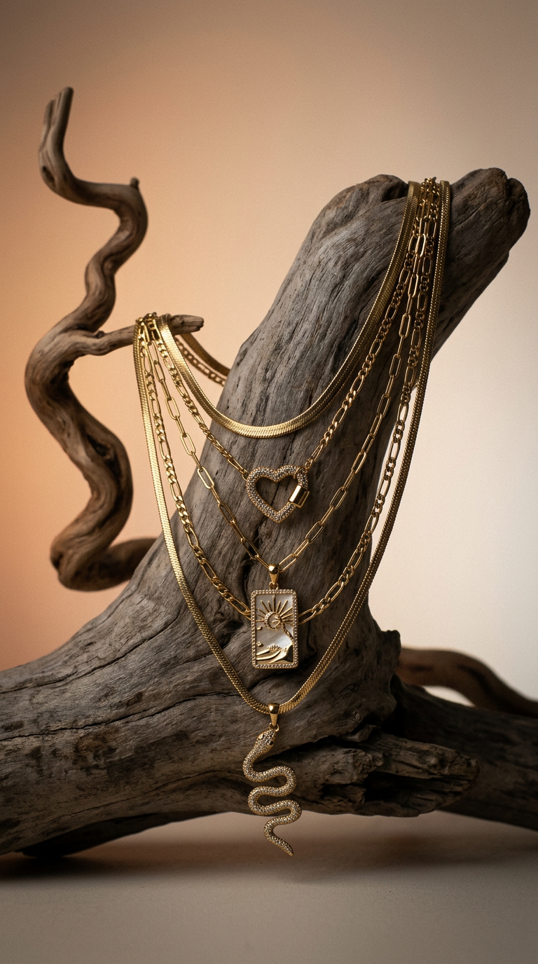 AI product shot of NEW! CUSTOM NECKLACE WITH PENDANT BAR