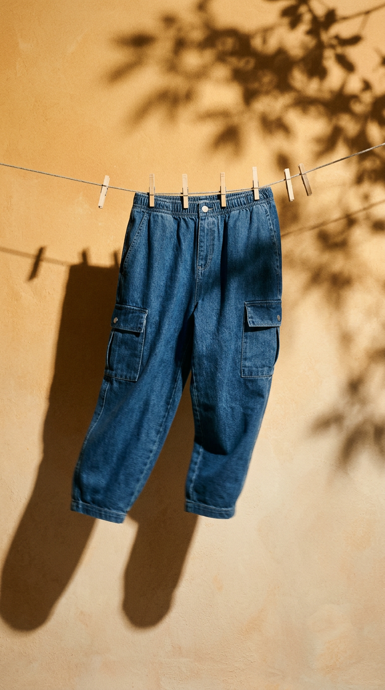AI product shot of Nike Sportswear Collection Big Kids' Denim Cargo Pants