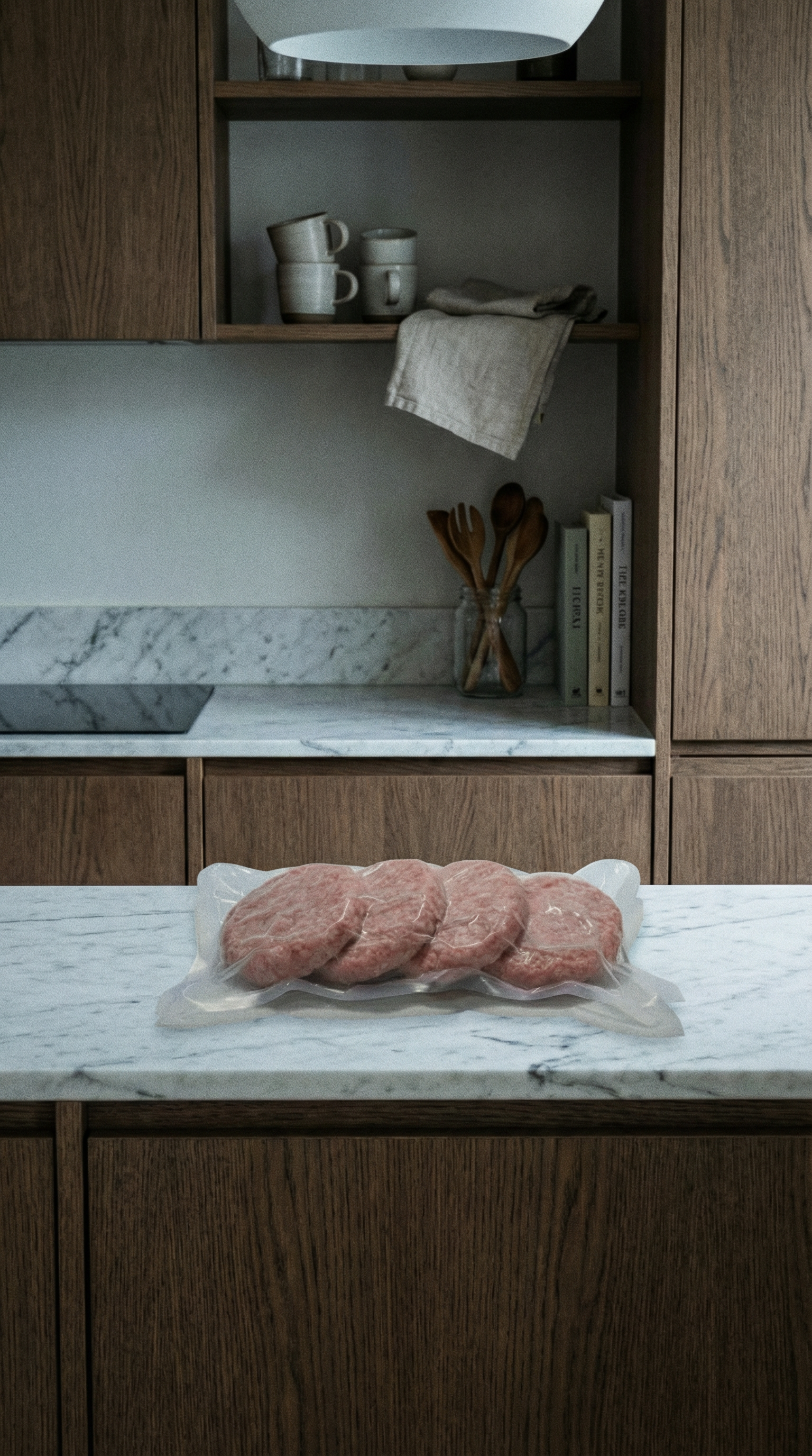 AI product shot of Котлета яловича для бургера (4 шт)