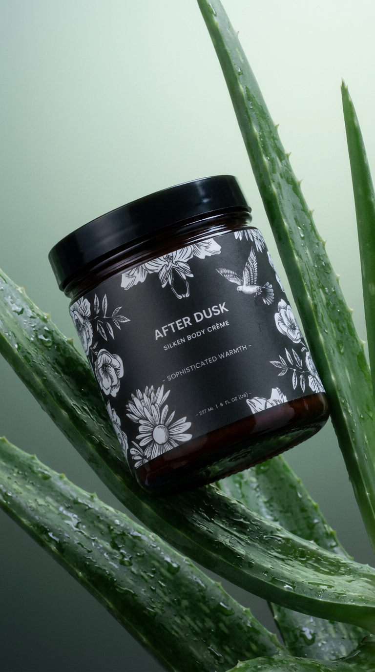 AI product shot of Silken Body Crème: After Dusk