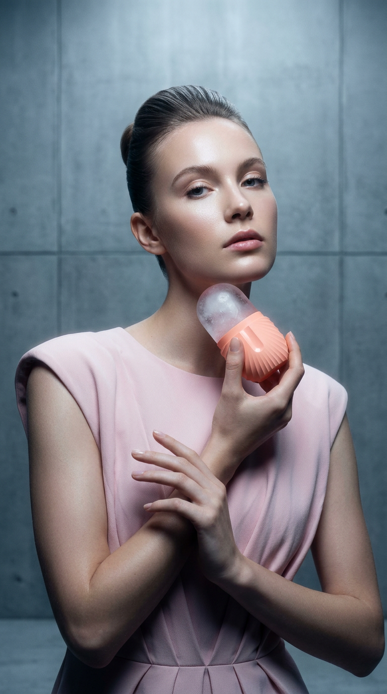 AI product shot of Váleček na masáž ledem