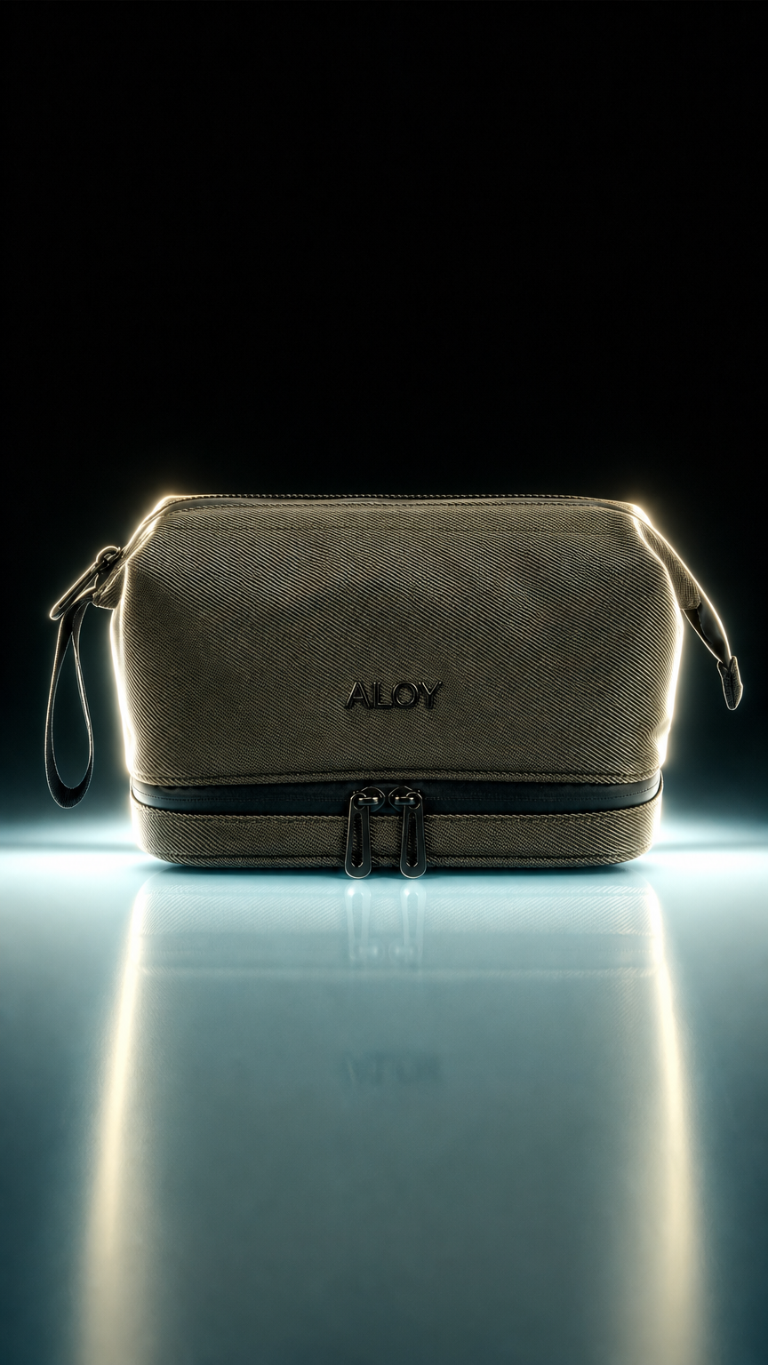 AI product shot of The Companion — Toiletry Bag