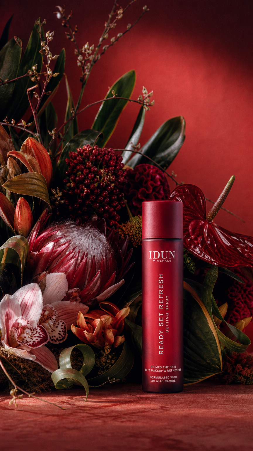 AI product shot of Idun Minerals Ready Set Refresh Setting Spray 100 ml