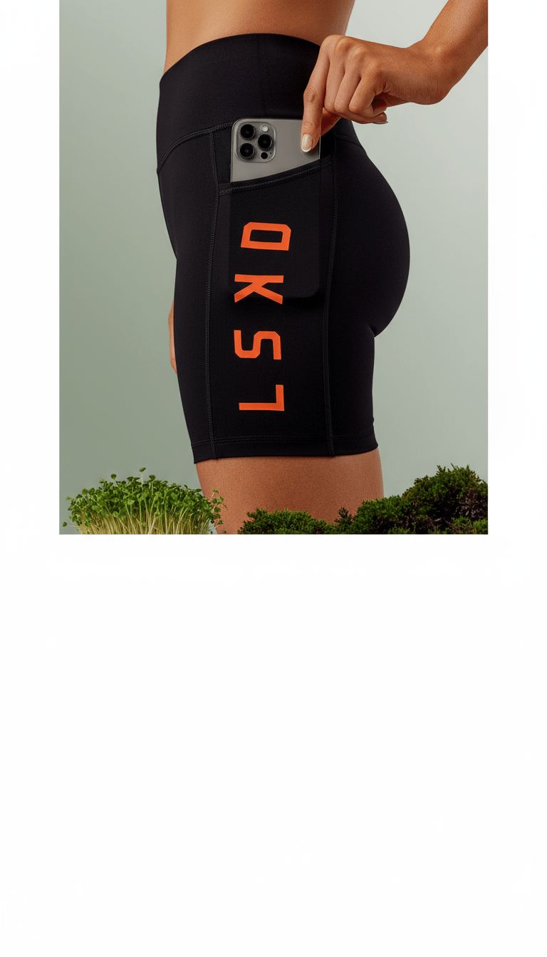 AI product shot of Rep Ultra High-Rise 6" Short Pockets - Black-Ultra Orange