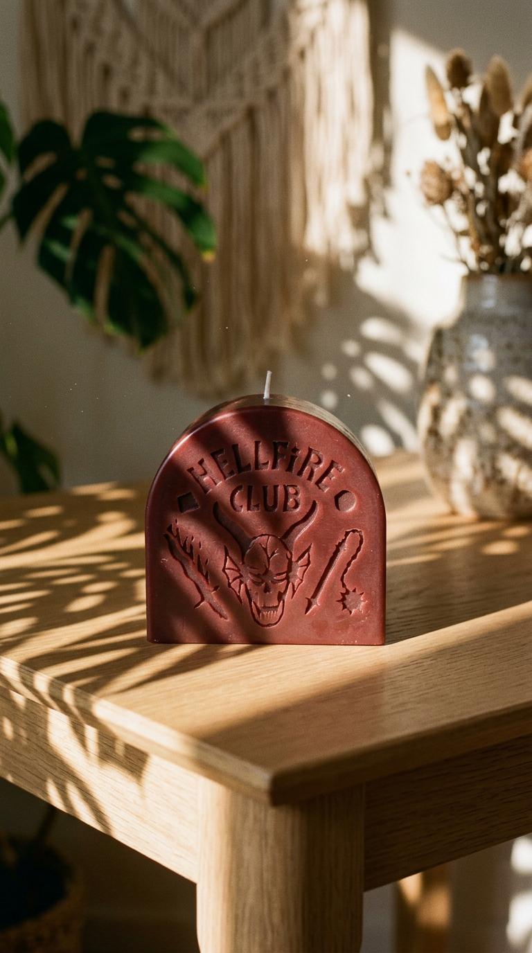 AI product shot of Candle - Stranger Things