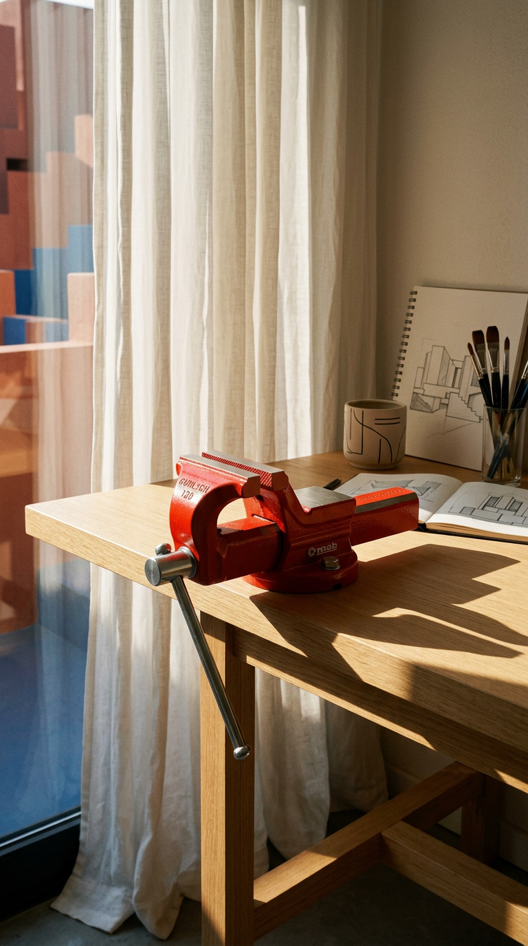 AI product shot of Bench Vise