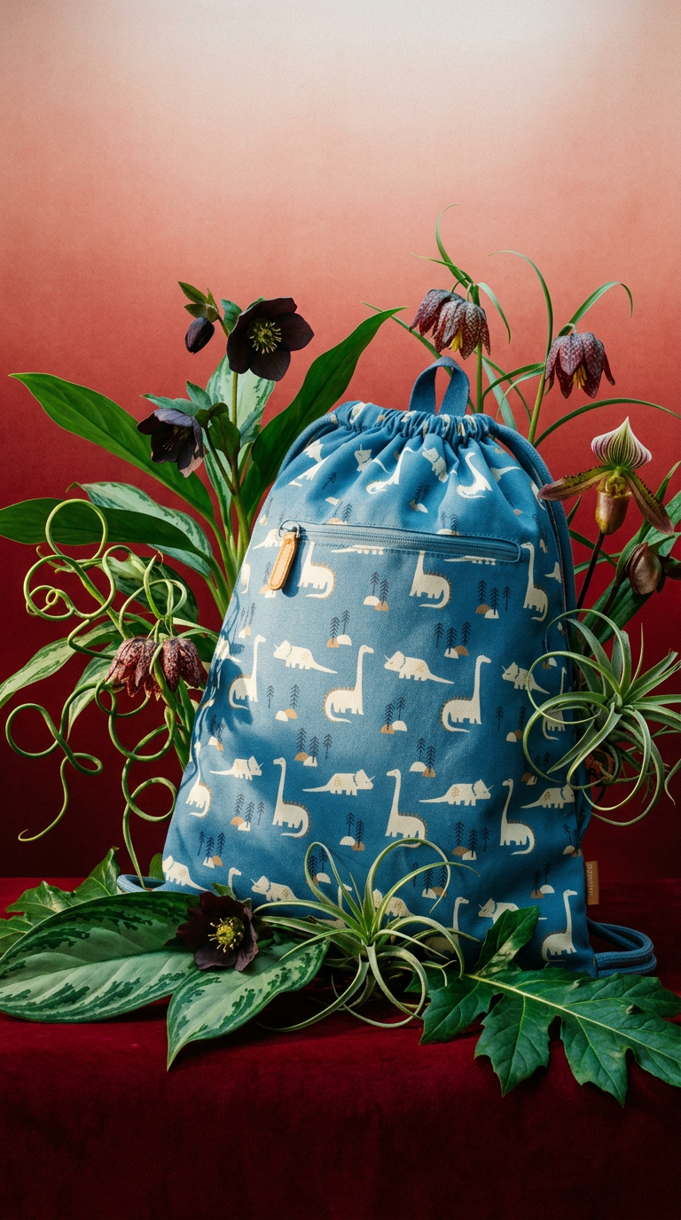 AI product shot of Fresk gymtas dino