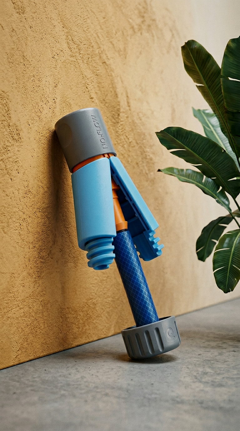 AI product shot of No-Flow JawGrip Hose Connector