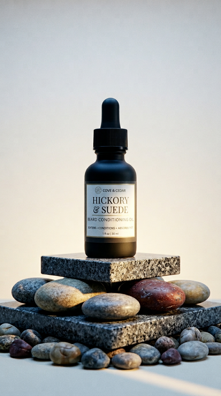 AI product shot of Beard Conditioning Oil