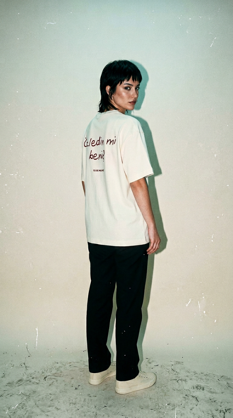 AI product shot of Özledin mi? T-Shirt