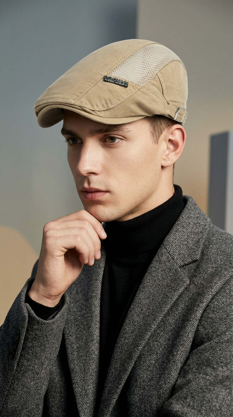 AI product shot of Boina Elegante Ajustável e Respirável em Algodão