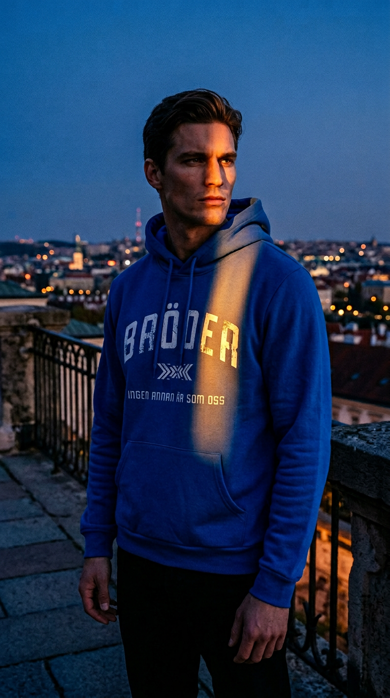 AI product shot of HOODIE – BRÖDER CLASSIC