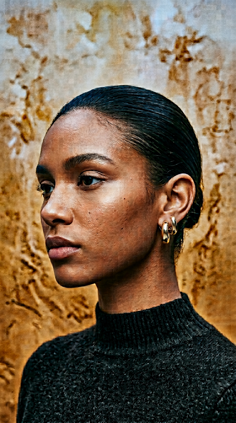 AI product shot of Simple Huggie Clip On Earrings in Gold