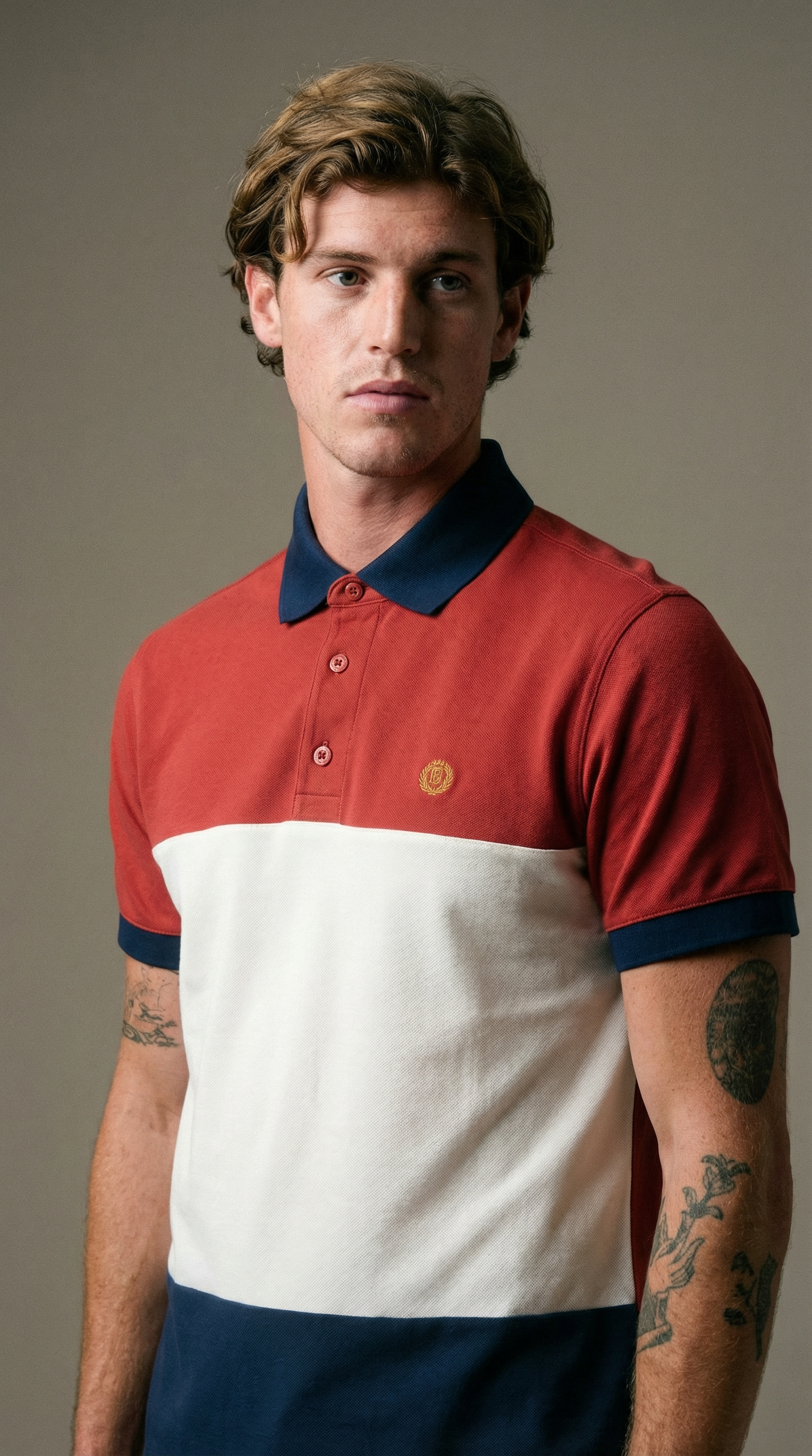 AI product shot of Nautique Polo - Freo Red