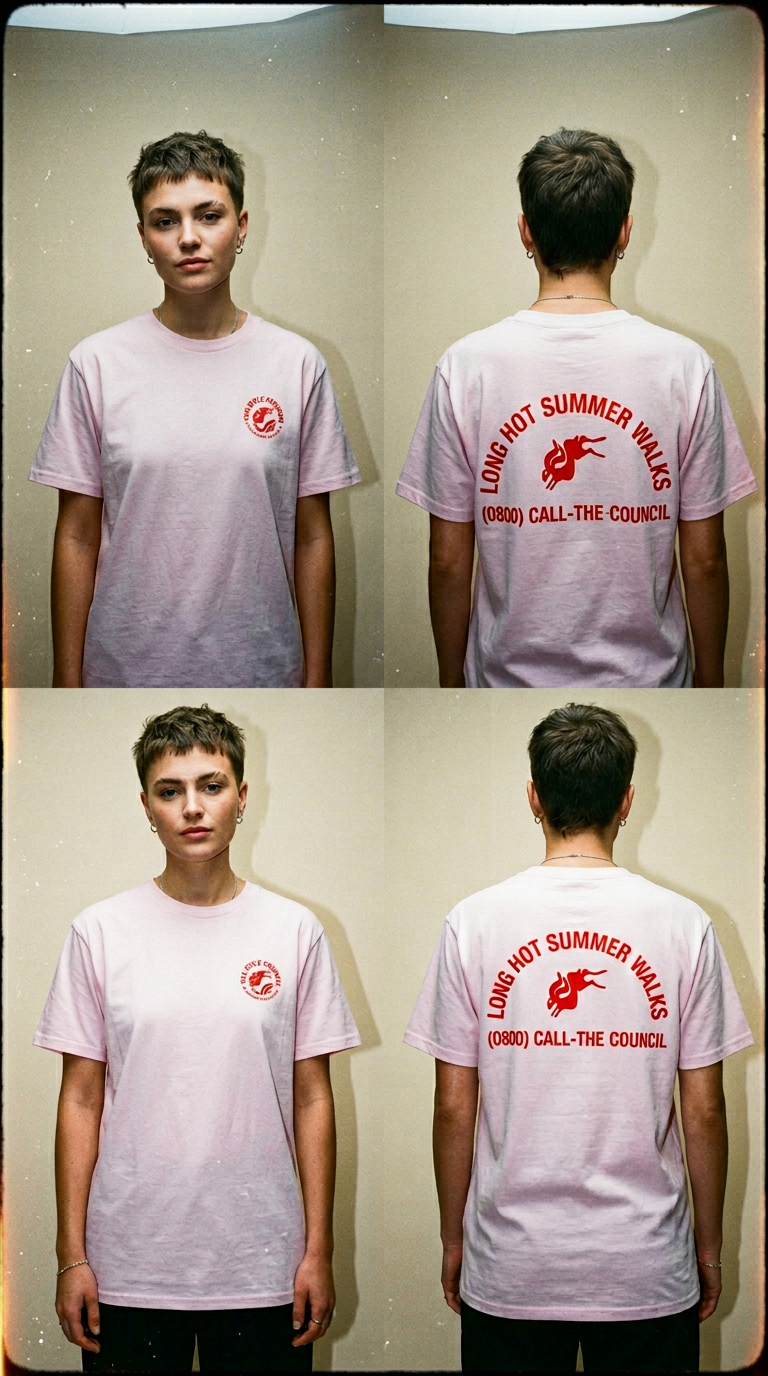 AI product shot of Pink T-Shirt