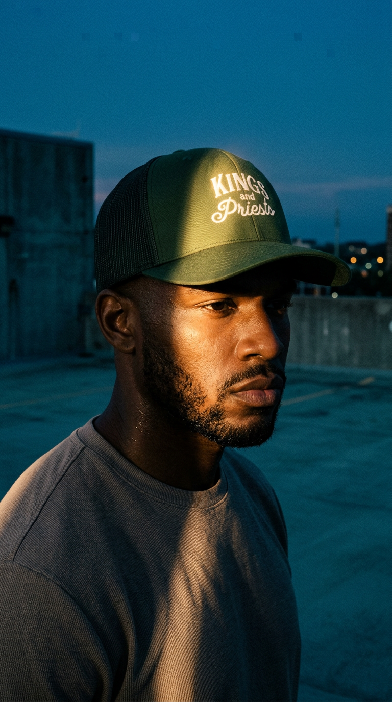 AI product shot of Kings & Priests Snapback