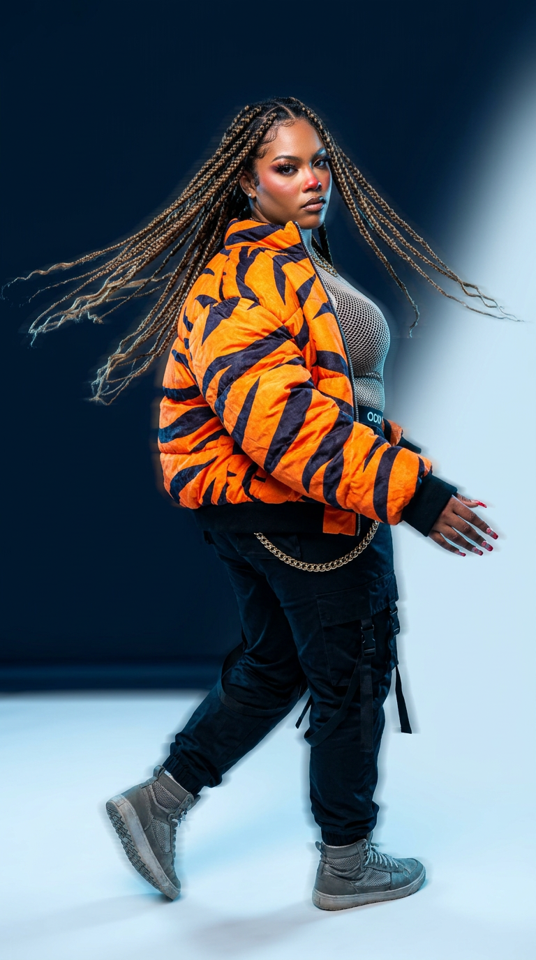 AI product shot of Reversible Tiger Bomber PRESALE