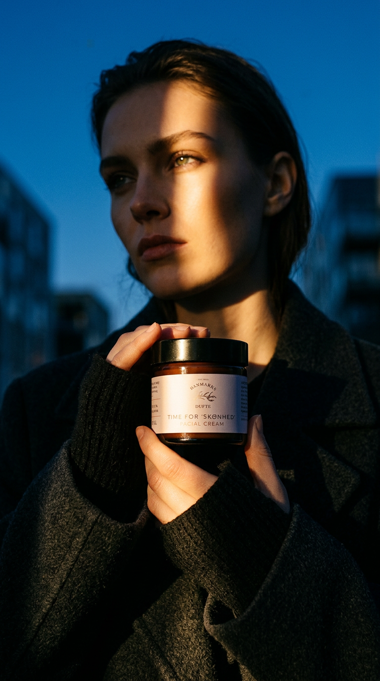 AI product shot of Facial cream 50 ml. Time for ’Skønhed’ (Beauty)