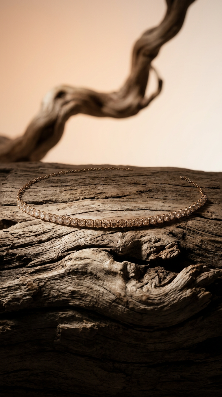 AI product shot of Desert Diamond Ombré Choker