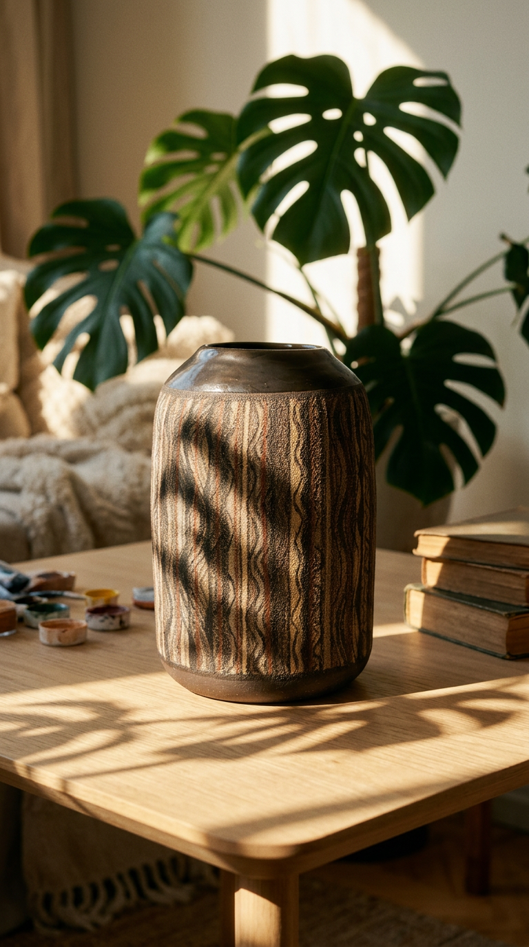 AI product shot of Vase Kazuteru Oyama Kasama