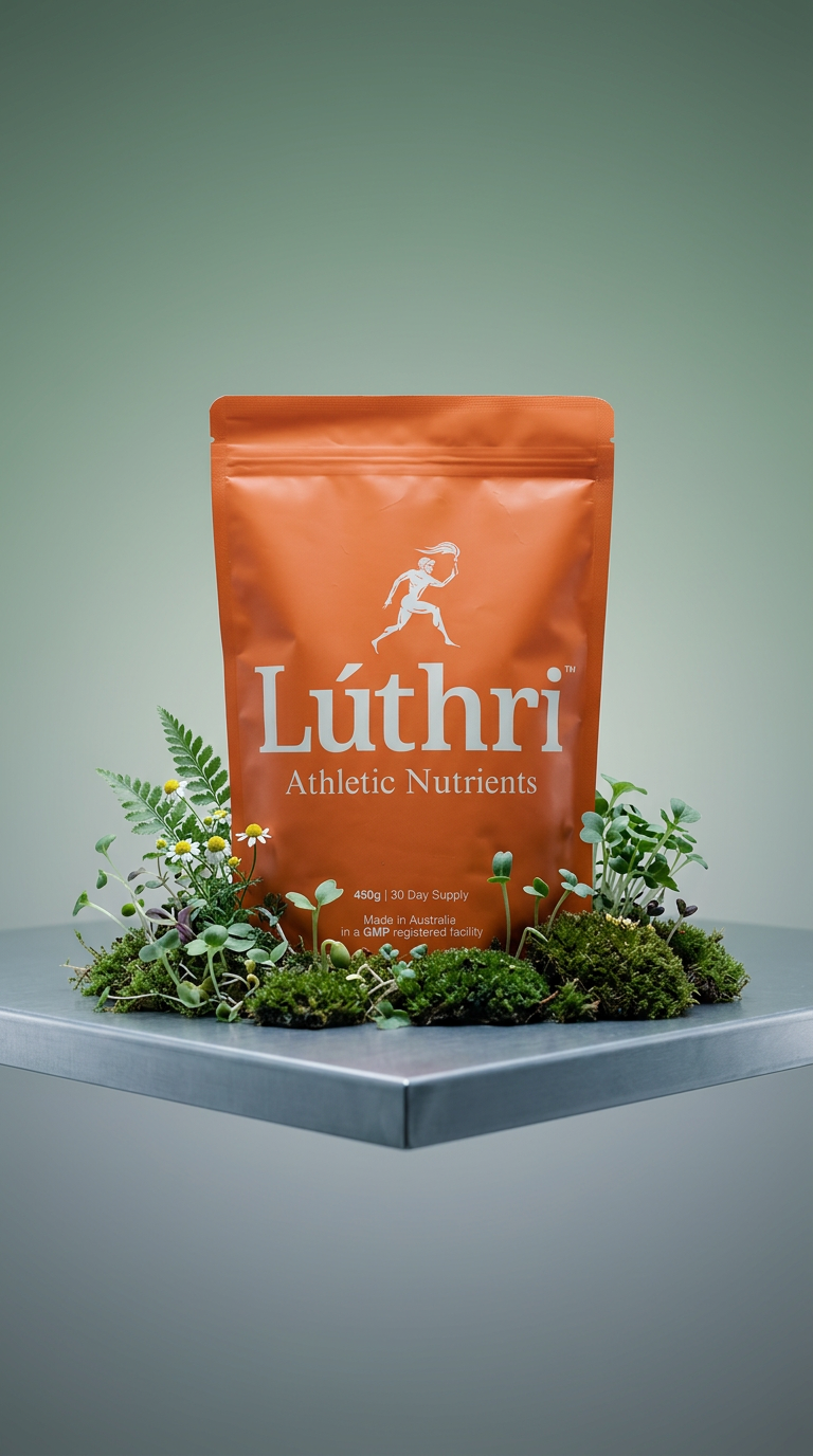 AI product shot of Lúthri Athletic Nutrients