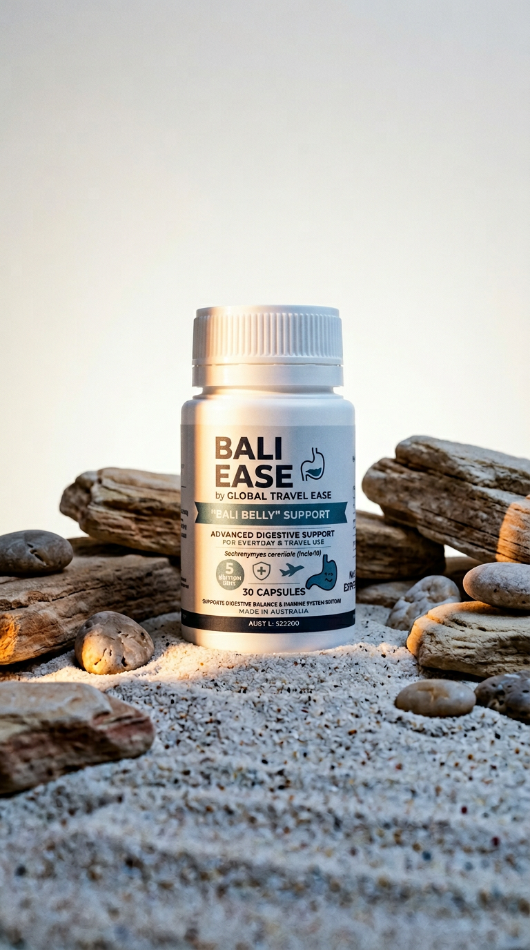 AI product shot of Bali Ease Probiotic